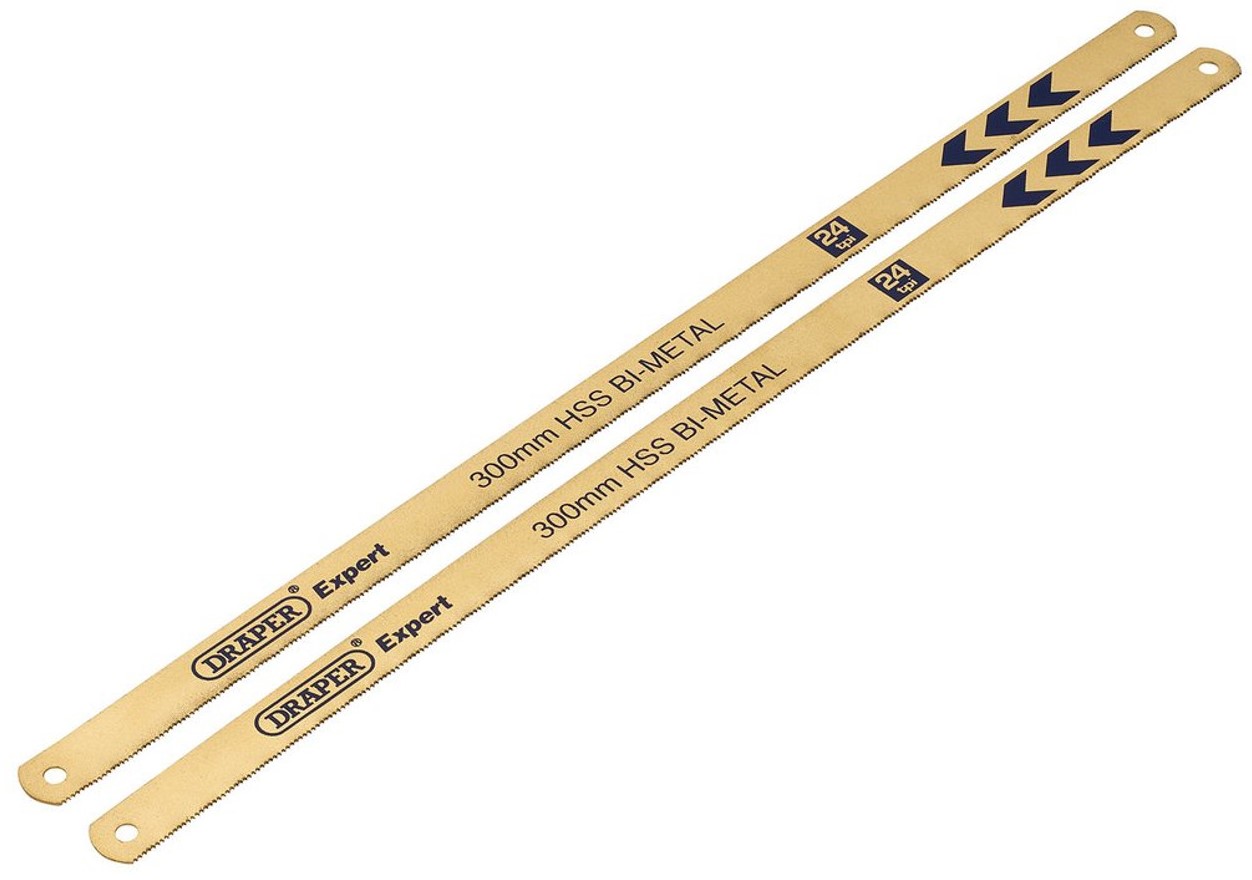 Draper Pack of 2 Expert Bi-Metal Hacksaw Blades 300mm 24tpi 19345