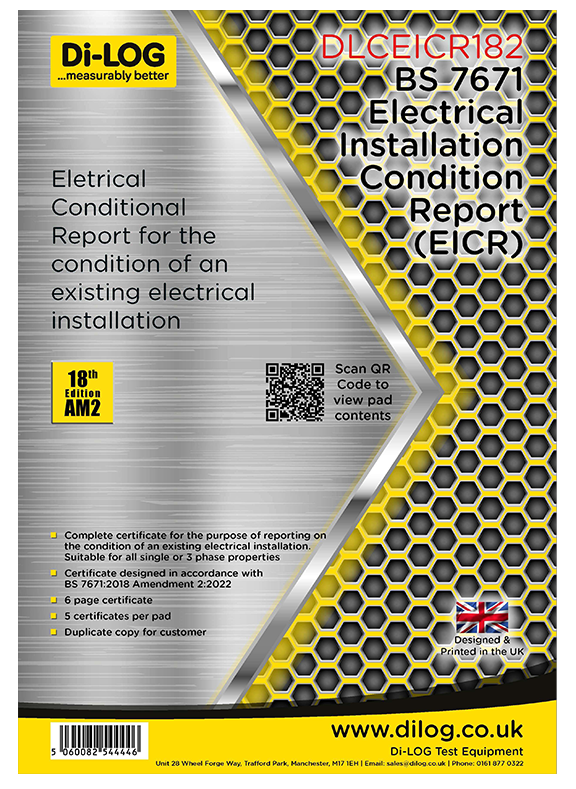 Di-Log DLCEICR182 Electrical Installation Conditional Report